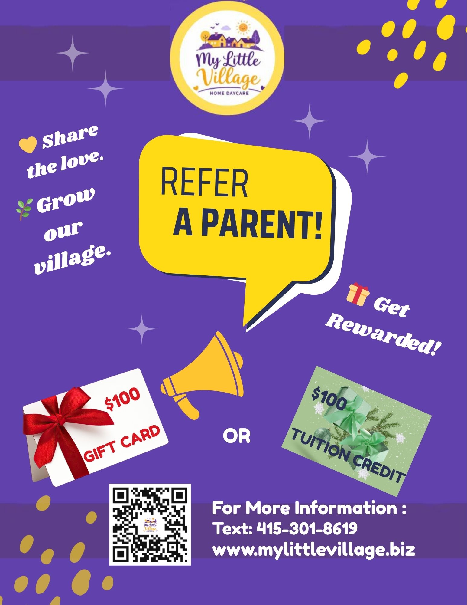 Refer a parent and get a gift card